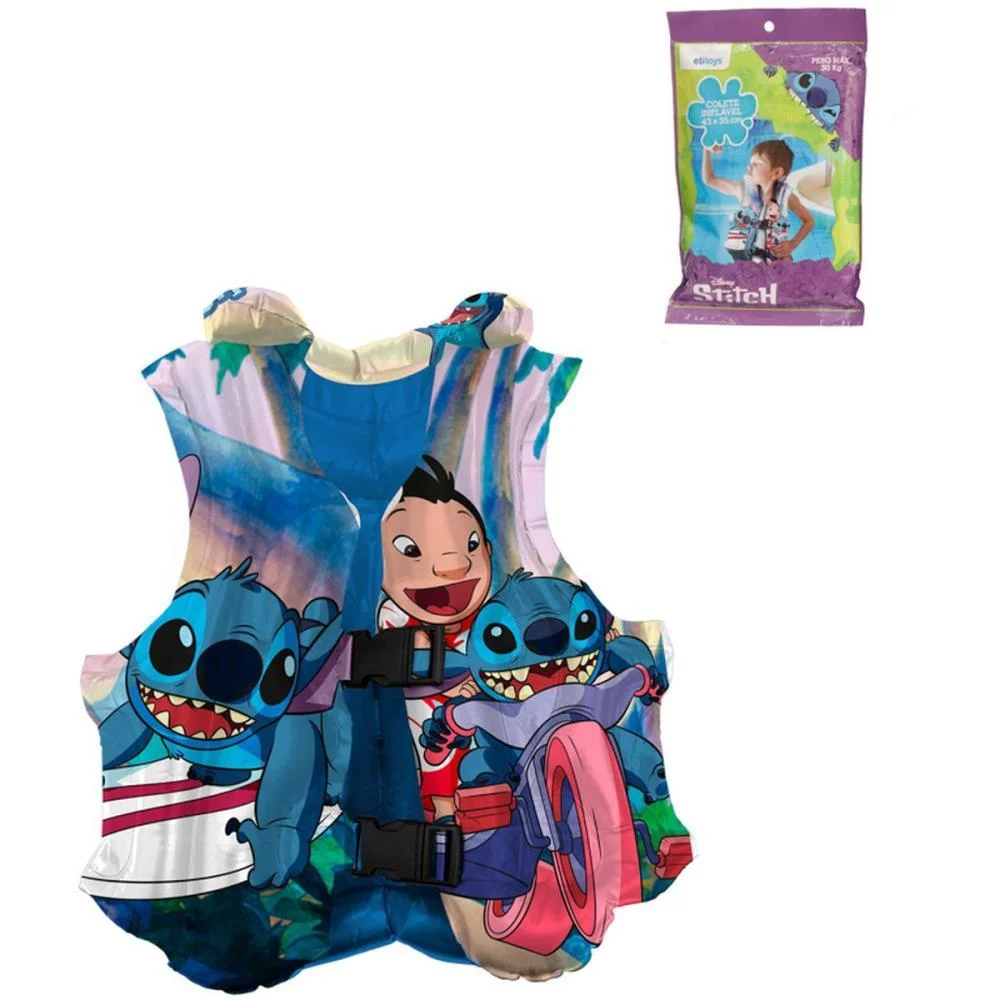 Colete Inflavel Stitch 43X35Cm Etitoys - imagem 3