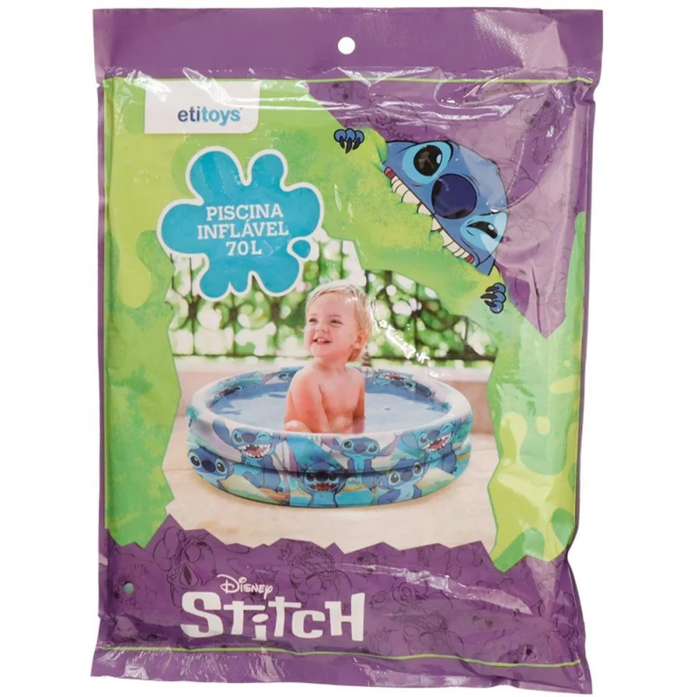 Piscina Stitch Inflavel 70 Litros Etitoys - imagem 4