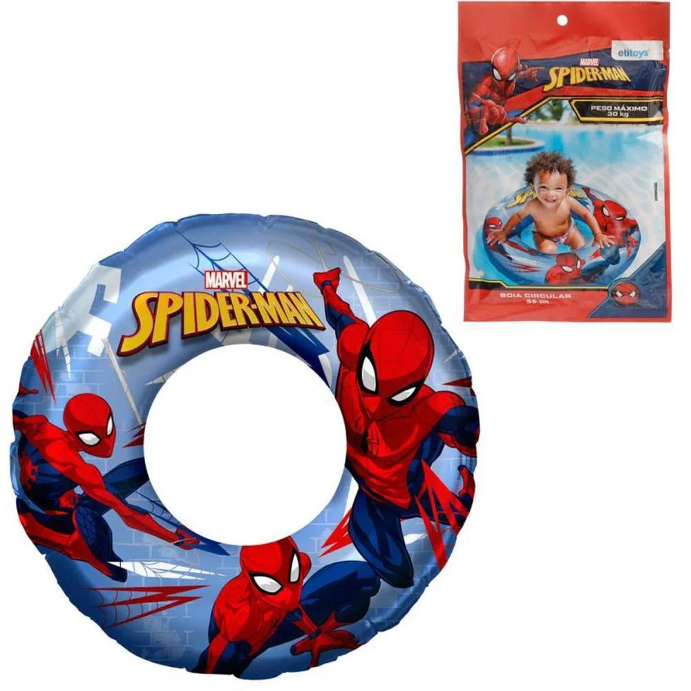 Boia Inflavel Spider-Man Boia Circular 56Cm Etitoys - imagem 3