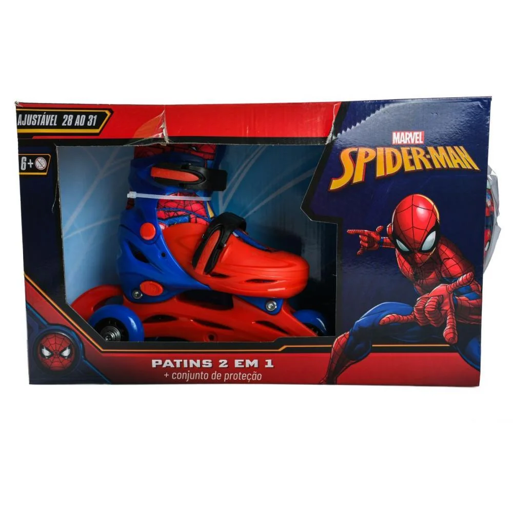 Patins Spider Man 28-31 Kit Protecao Bbr (Kit) - imagem 5