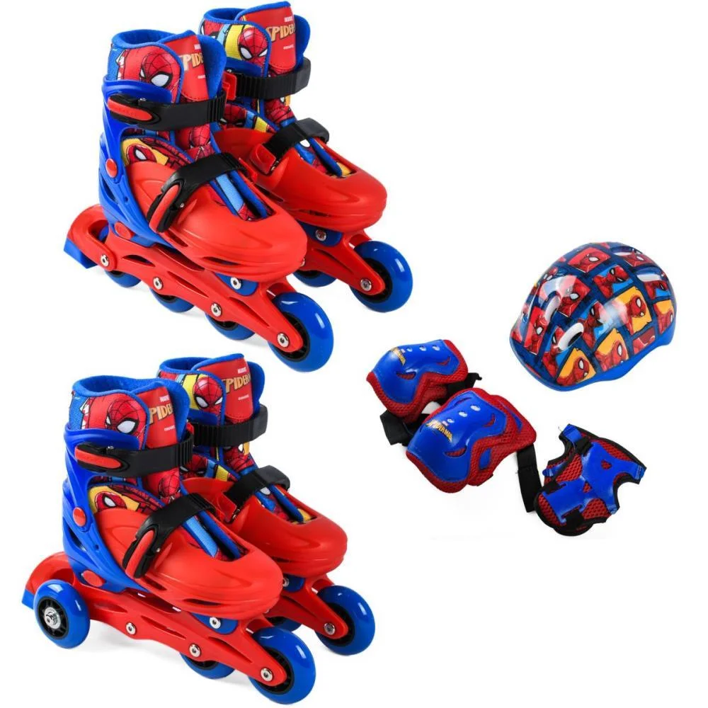 Patins Spider Man 32-35 Kit Protecao Bbr (Kit) - imagem 2