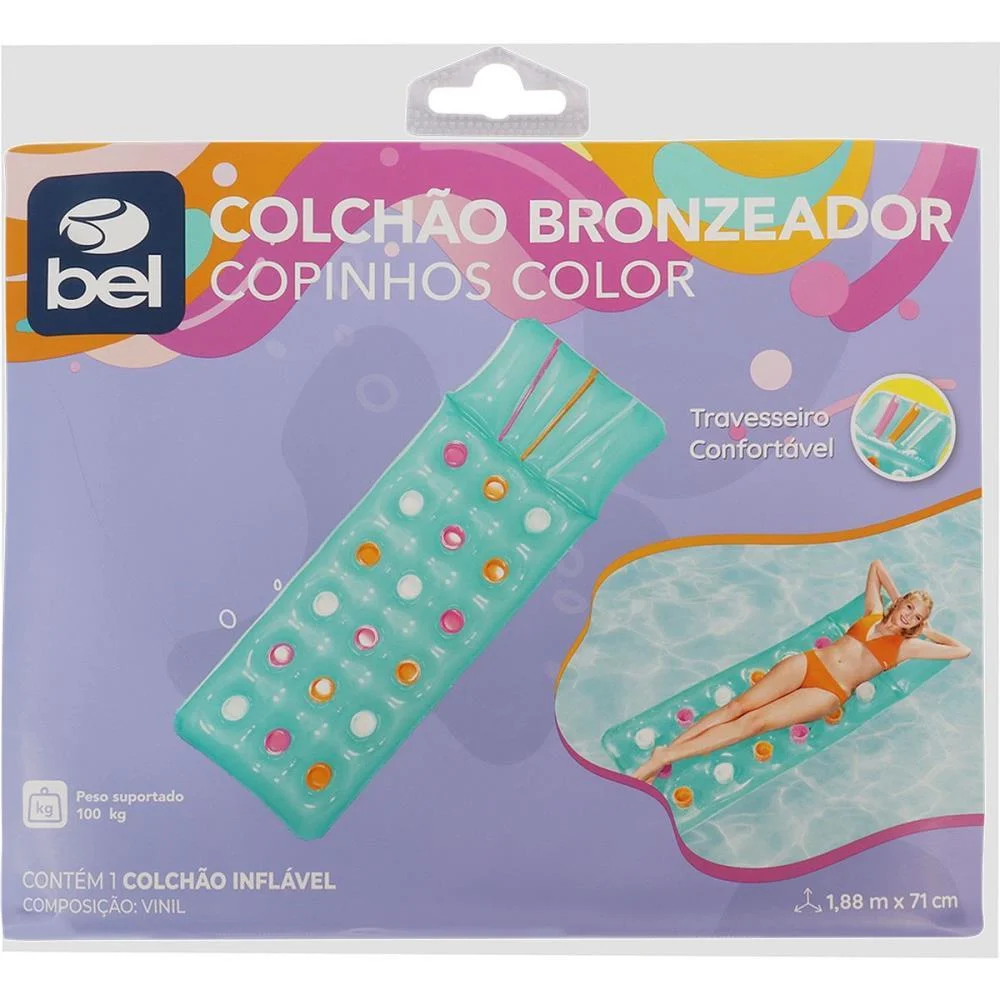 Boia Inflavel Colchao Color 188X71Cm 100Kg S Bel - imagem 7