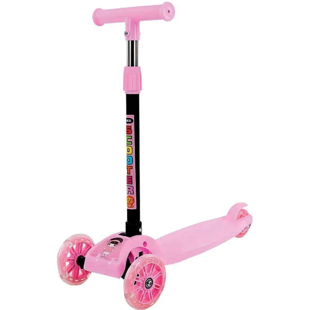 Patinete Rosa C/Luz Dobravel Toy Mix - imagem 2