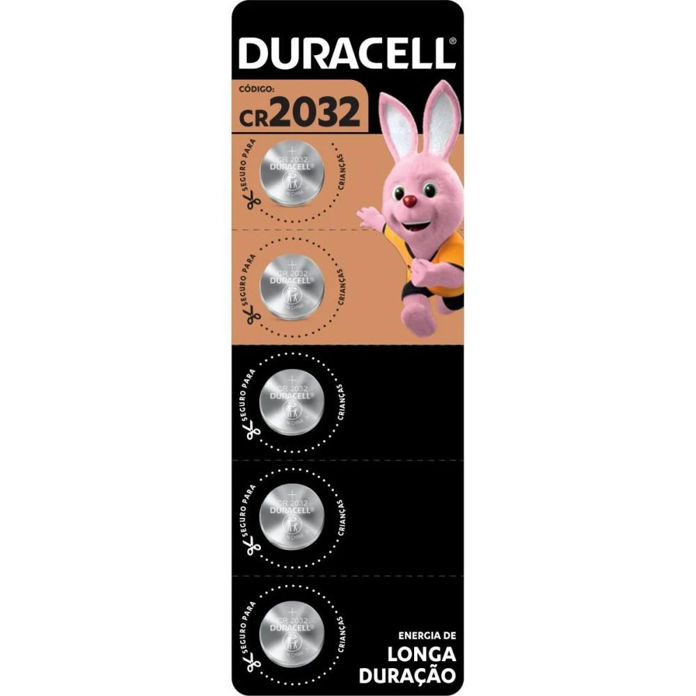 Pilha Bateria Botao Cr2032 Duracell (Ct.c/05) - imagem 2