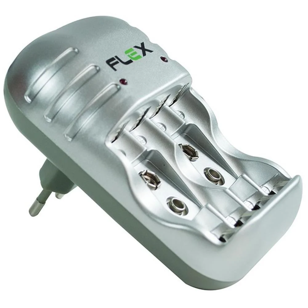 Carregador De Pilhas Bivolt P/4 Pilhas Aa-Aaa/Gv 2900Mah Flex - imagem 2