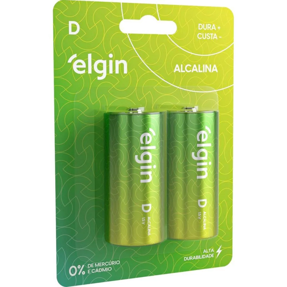 Pilha Alcalina Grande-D Elgin (Bl.c/02) - imagem 2