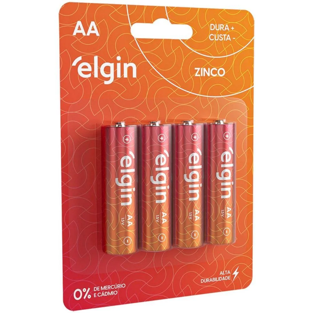 Pilha Zinco Pequena Aa 10Blistersx4Unidade Elgin (Caixa) - imagem 3
