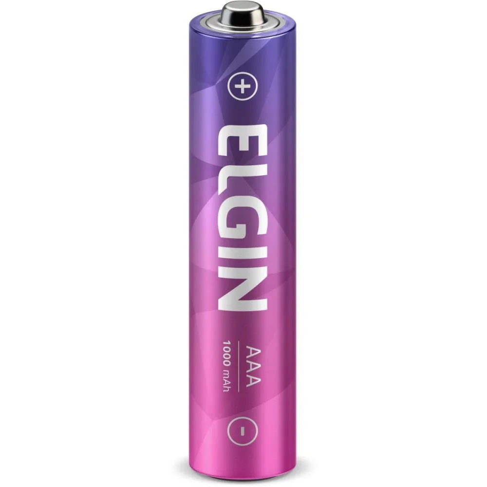 Pilha Recarregavel Palito Aaa 1000Mah 1.2V Elgin (Bl.c/02) - imagem 2