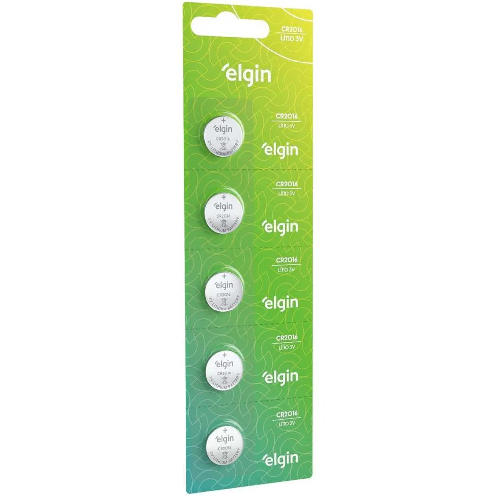 Pilha Bateria Botao Cr2016 3V Lithium Elgin (Ct.c/05) - imagem 3