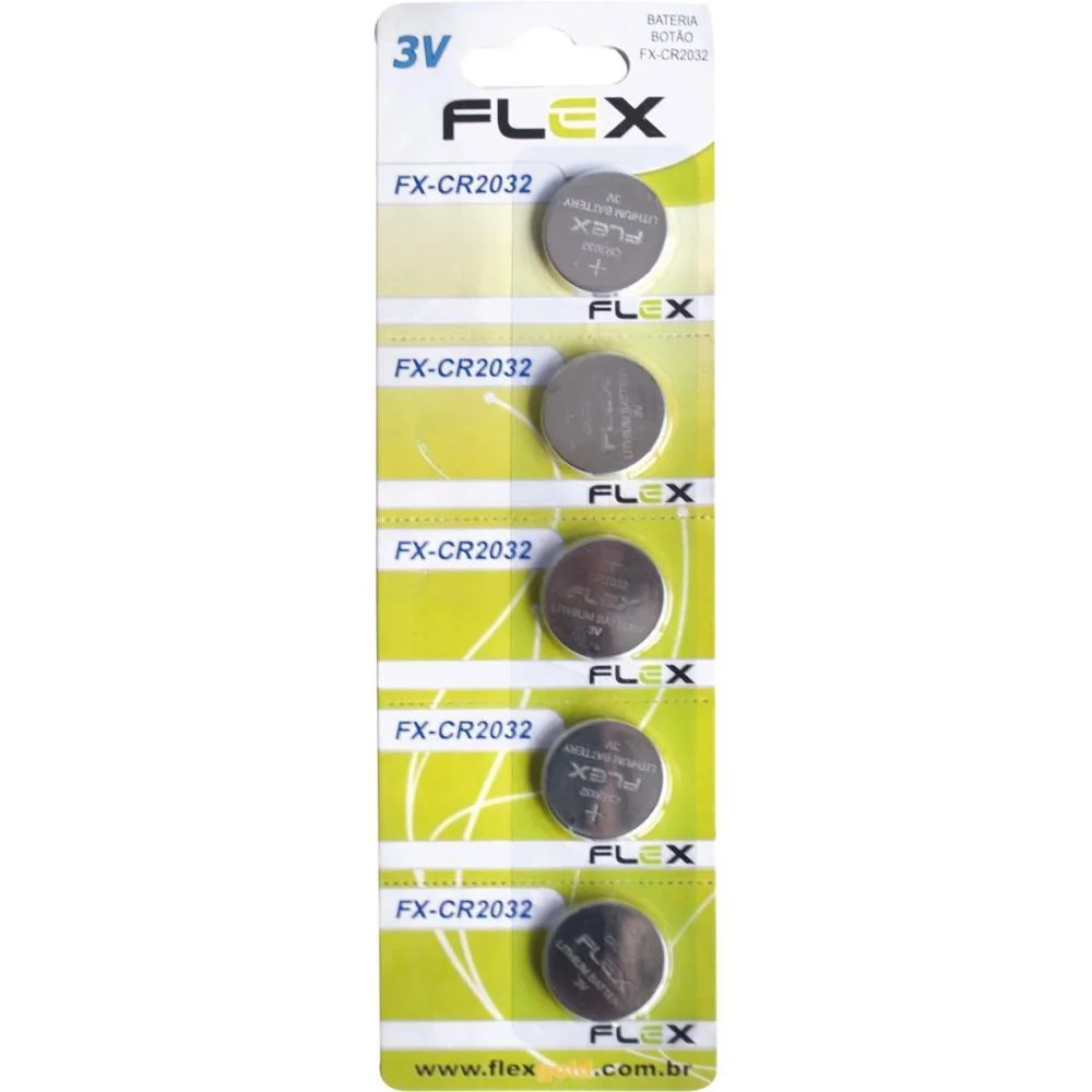 Pilha Bateria Botao Cr2032 3V. Flex (Ct.c/05) - imagem 2