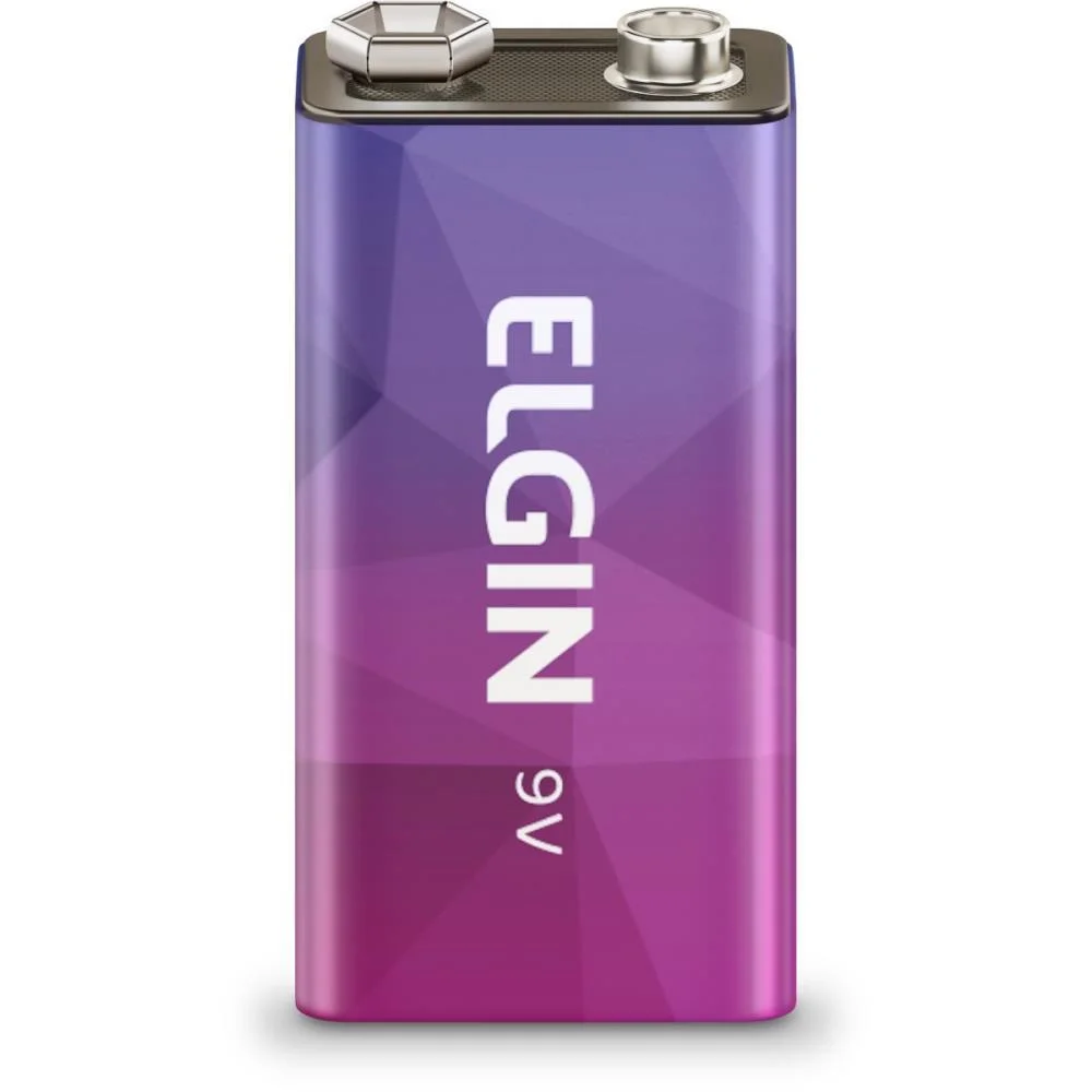 Pilha Bateria 9V Recarregavel Bateria 250Mah Elgin (Blister) - imagem 2