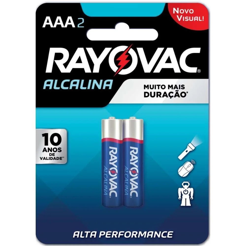 Pilha Alcalina Palito Aaa 24 Blisters X 2 Un. Rayovac (Caixa) - imagem 2