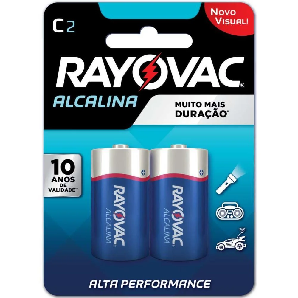Pilha Alcalina Media C 12 Blisters X 2 Unid. Rayovac (Caixa) - imagem 2