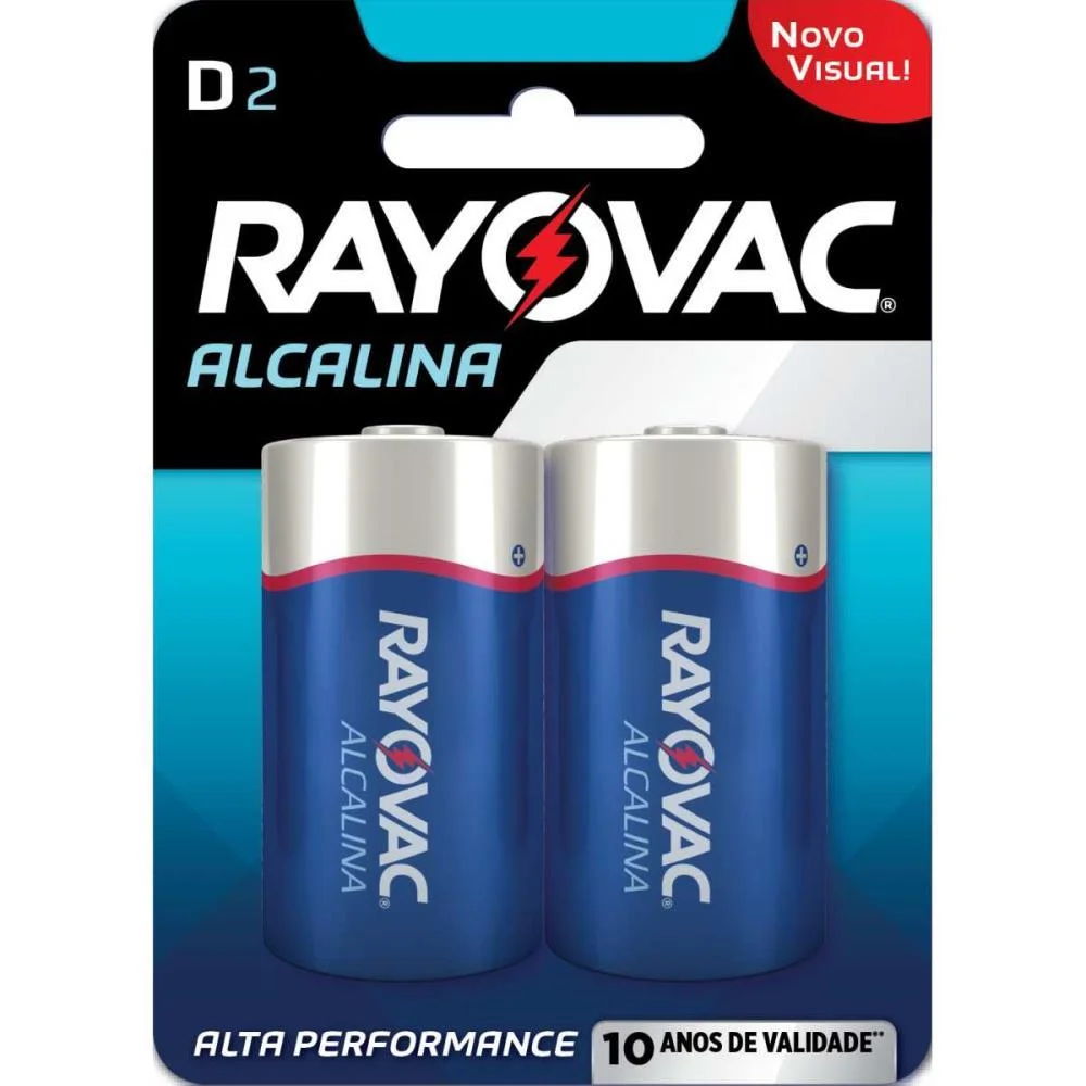 Pilha Alcalina Grande D 12 Blisters X 2 Unid Rayovac (Caixa) - imagem 2