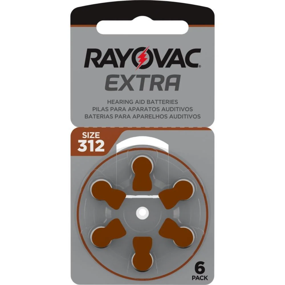 Pilha Bateria Aparelho Auditivo Tam.312 Rayovac (Bl.c/06) - imagem 2