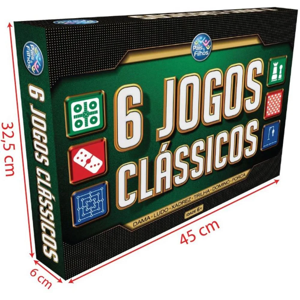 Jogo De Tabuleiro 6 Jogos Classicos Pais E Filhos - imagem 4