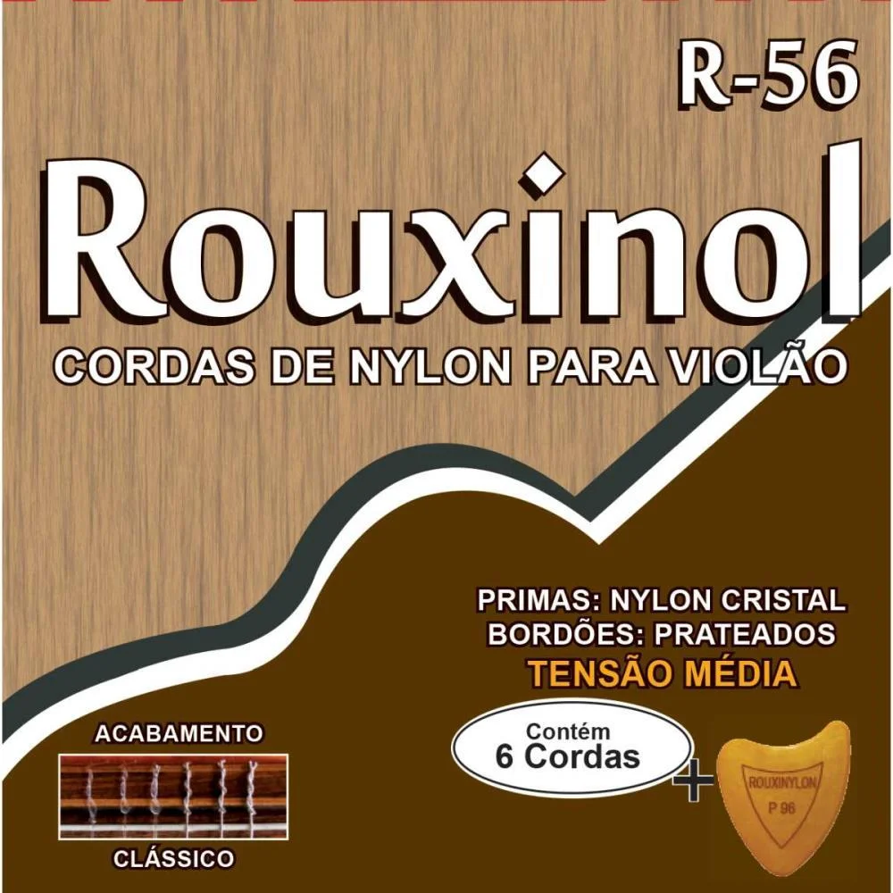 Encordoamento P/Violao Nylon Cr/Prateada Rouxinol - imagem 2