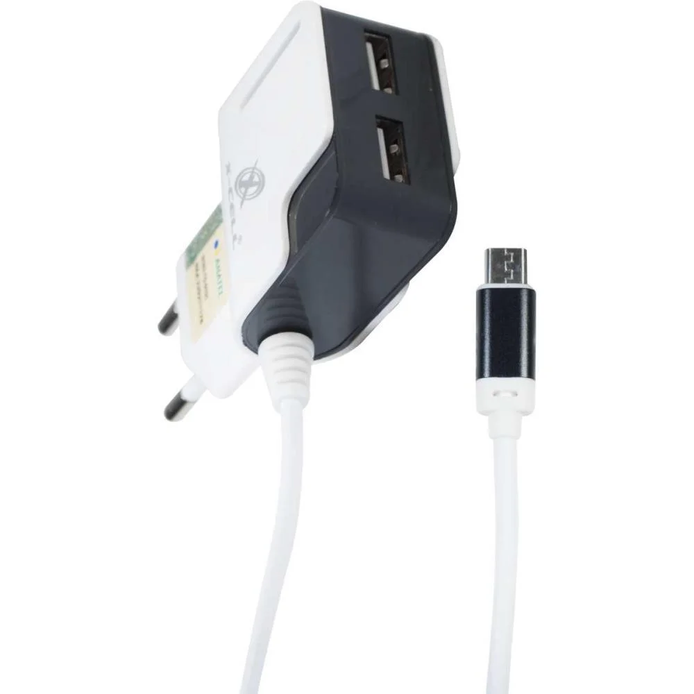 Carregador Celular De Parede Micro V8 2Entradas Usb 3.1A Flex - imagem 3