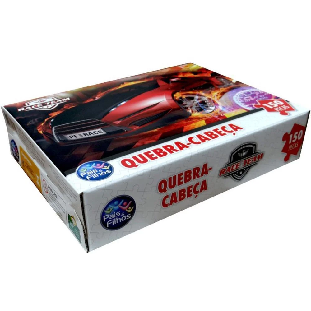 Quebra-Cabeca Cartonado Premium Race 150 Pecas Pais E Filhos - imagem 6
