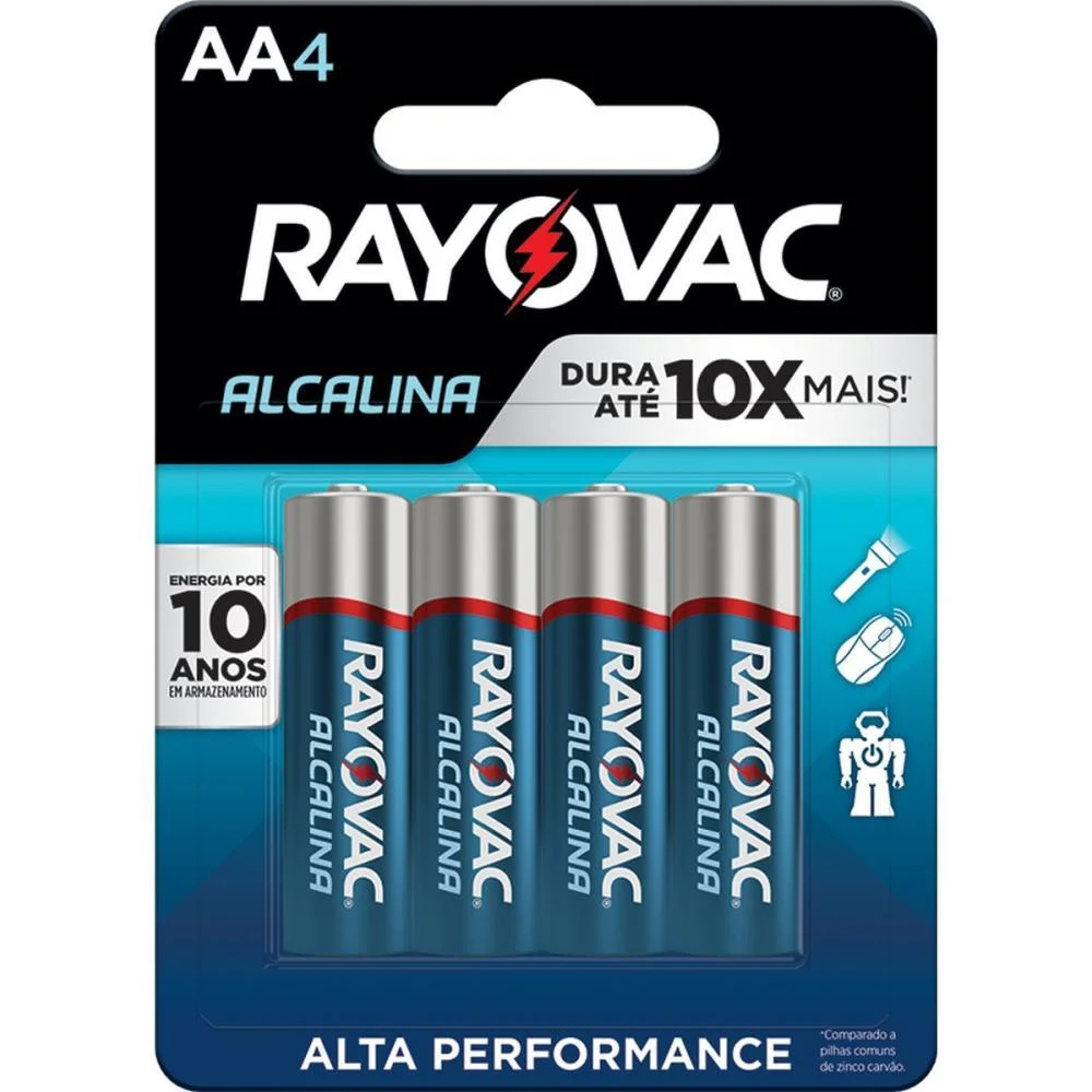 Pilha Alcalina Pequena Aa 18 Blisters X 4 Un. Rayovac (Caixa) - imagem 3