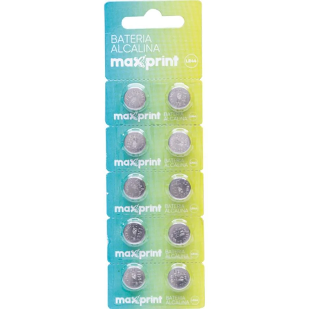Pilha Bateria Botao Lr44 1,5V Alcalina Maxprint (Bl.c/10) - imagem 2