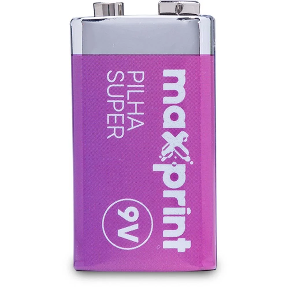 Pilha Bateria 9V Zinco Maxprint (Blister) - imagem 2