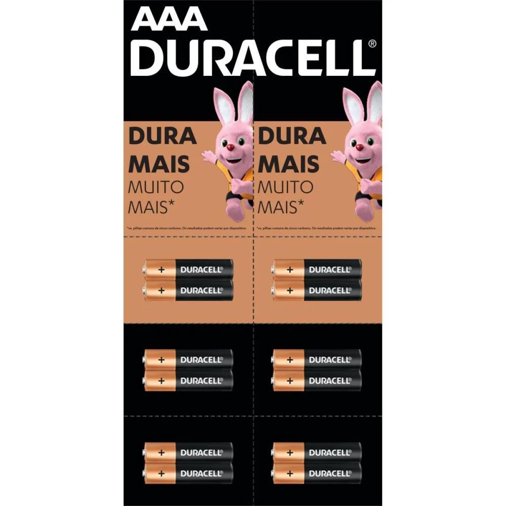 Pilha Alcalina Palito Aaa Cartela 6 X 2Un Duracell (Cartela) - imagem 4