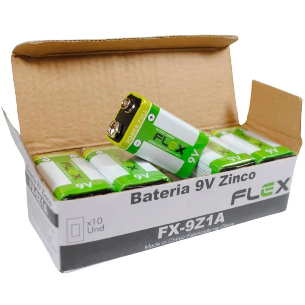 Pilha Bateria 9V Zinco Flex (Cx.c/10) - imagem 3