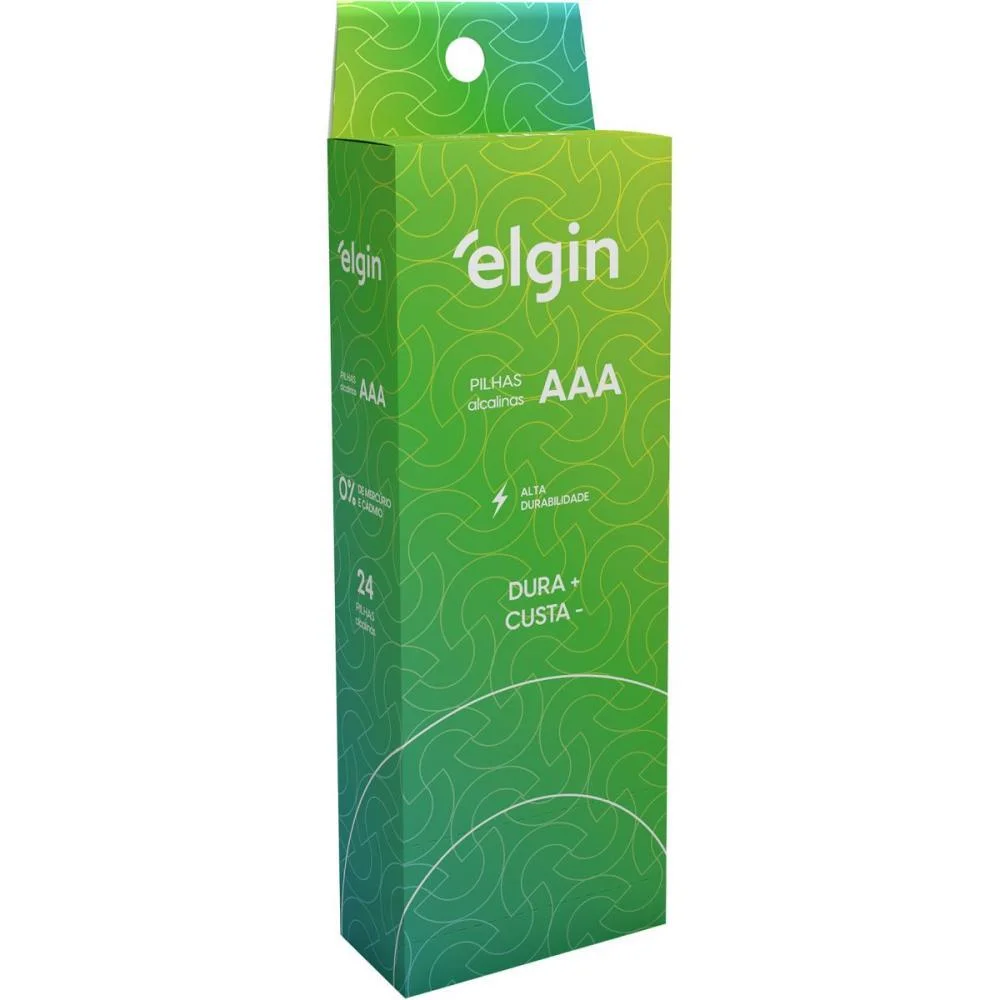 Pilha Alcalina Palito Aaa Elgin (Tb.c/24) - imagem 3