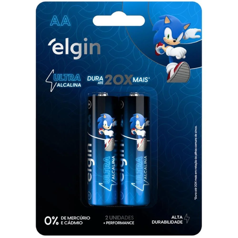 Pilha Alcalina Pequena Aa 10Blisterx2Un Ultra Elgin (Caixa) - imagem 4