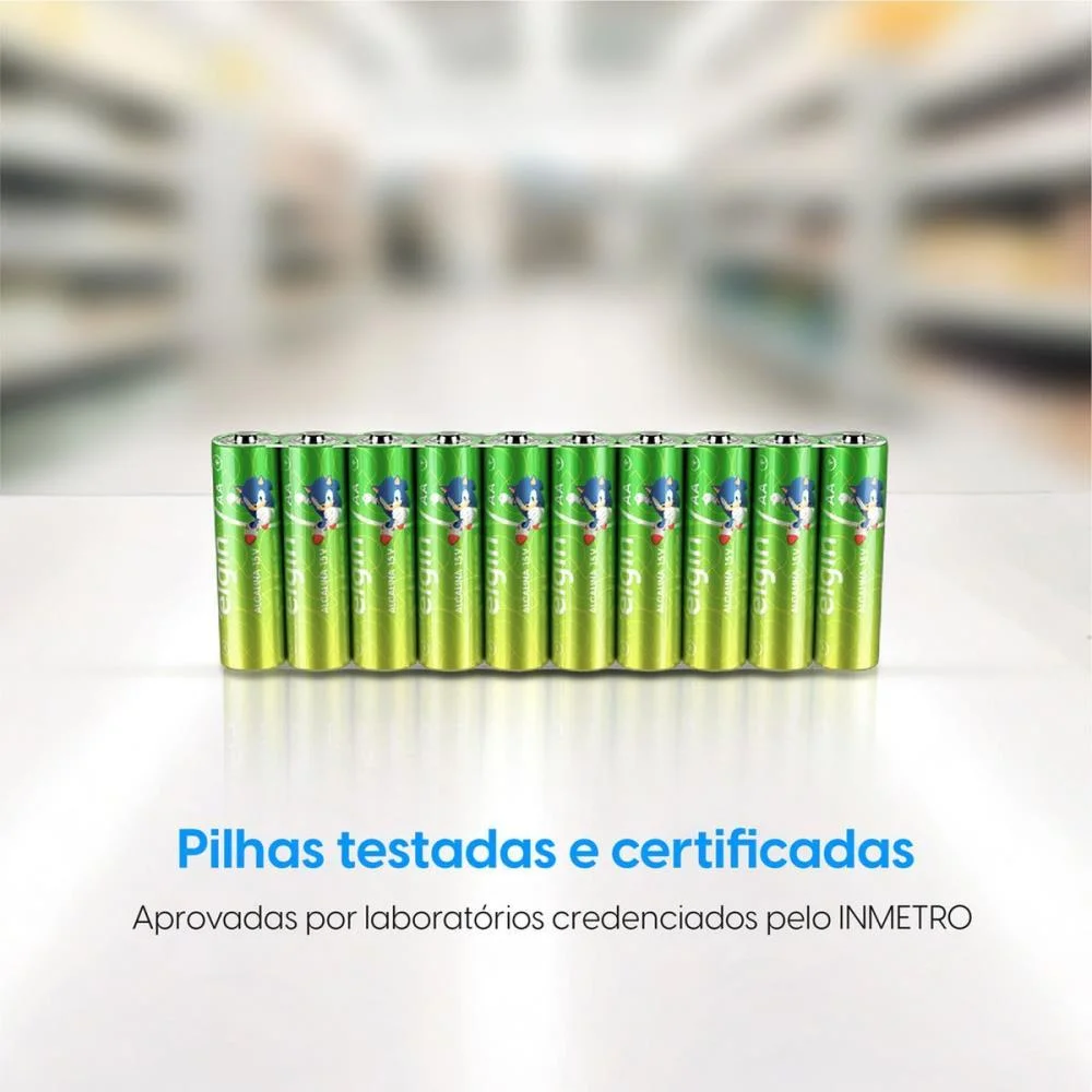 Pilha Alcalina Pequena Aa Lr06 Elgin (Pct.c/10) - imagem 4