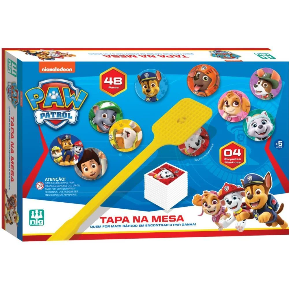 Jogo Diverso Patrulha Canina Tapa Na Mesa Nig Brinquedos - imagem 4