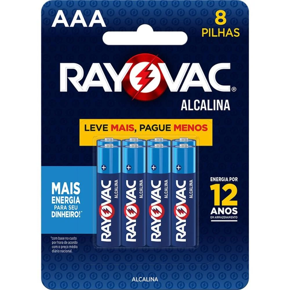 Pilha Alcalina Palito Aaa Leve+ Pague- Rayovac (Bl.c/08) - imagem 4