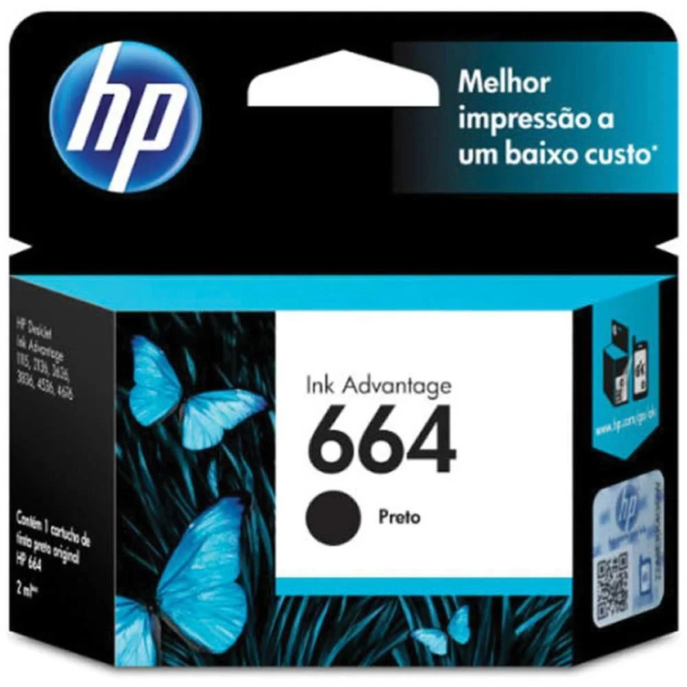 Cartucho Original Hp 664 Preto Ink Advantage Hp - imagem 3