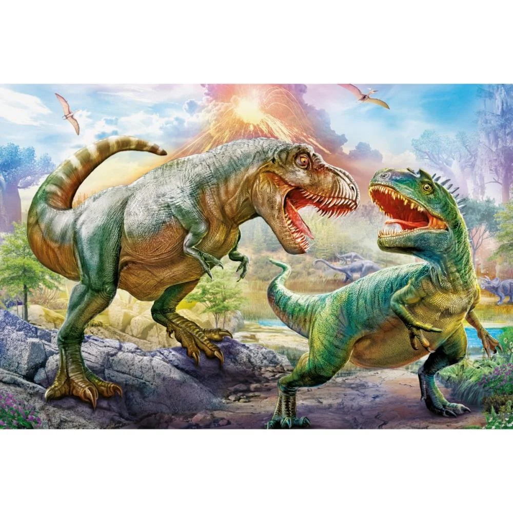 Quebra-Cabeca Cartonado Batalha Dos Dinossauros 200Pcs Grow - imagem 4