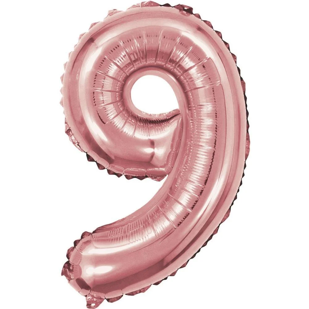 Balao Metalizado Numero 9 Rose 40Cm. Make+ - imagem 2