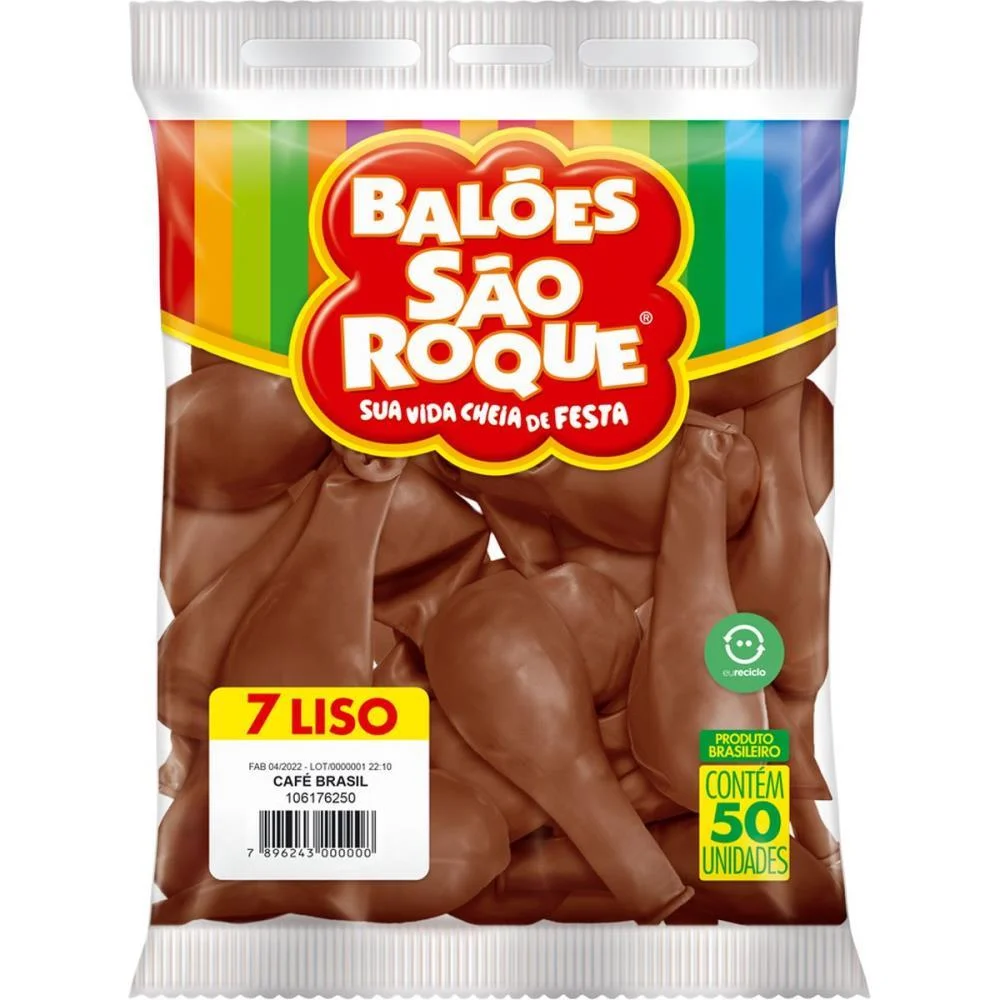Balao 7 Liso Marrom Imperial Sao Roque (Pct.c/50) - imagem 4