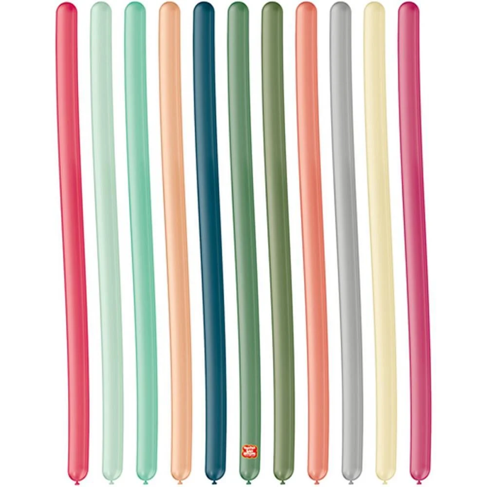Balao Canudo 260Sr Cores Sortidas Solidas Sao Roque (Pct.c/50) - imagem 3