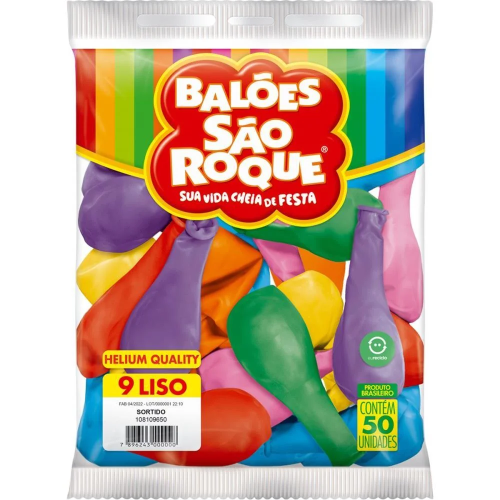 Balao 9 Liso Cores Sortidas Sao Roque (Pct.c/50) - imagem 4