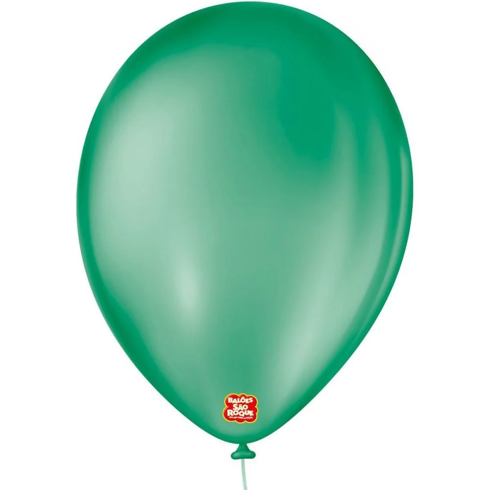 Balao 9 Liso Verde Folha Sao Roque (Pct.c/50) - imagem 2