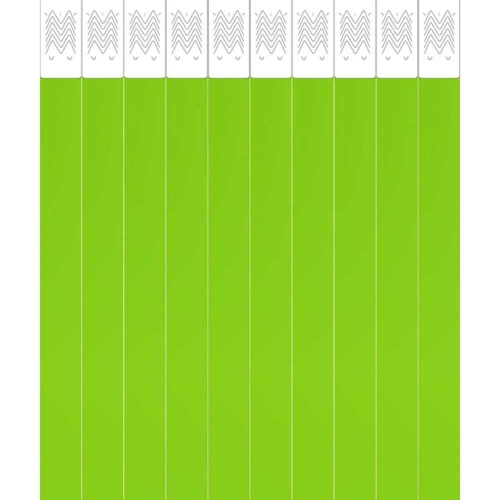Pulseira Identificacao Tyvek Verde Fluor Tecnomidia (Pct.c/50) - imagem 2