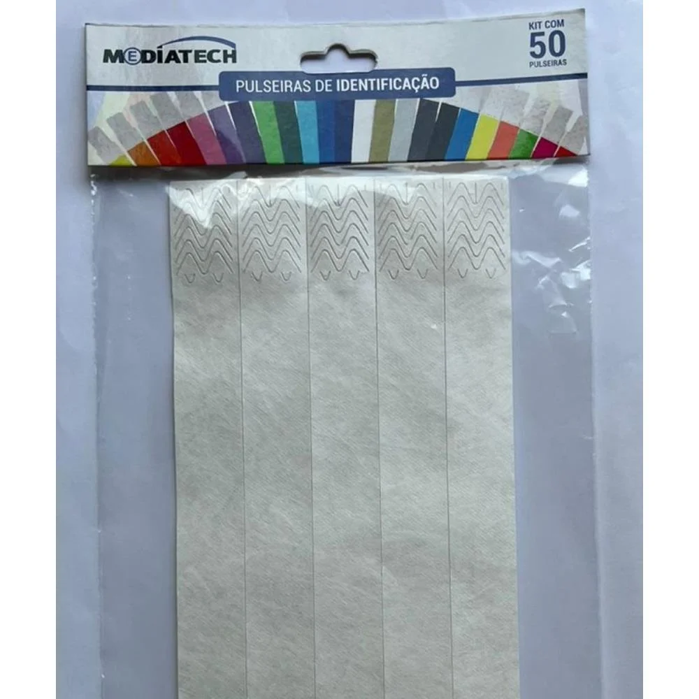 Pulseira Identificacao Tyvek Branco Tecnomidia (Pct.c/50) - imagem 5