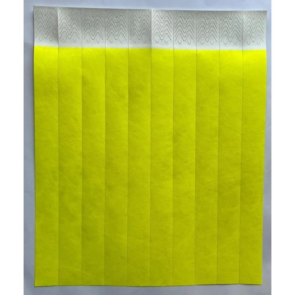 Pulseira Identificacao Tyvek Amarelo Fluor Tecnomidia (Pct.c/50) - imagem 4