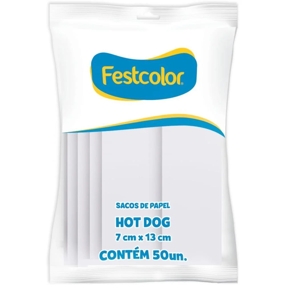 Embalagem Para Alimentos Saquinho Papel Hot Dog Festcolor (Cx.c/500) - imagem 3
