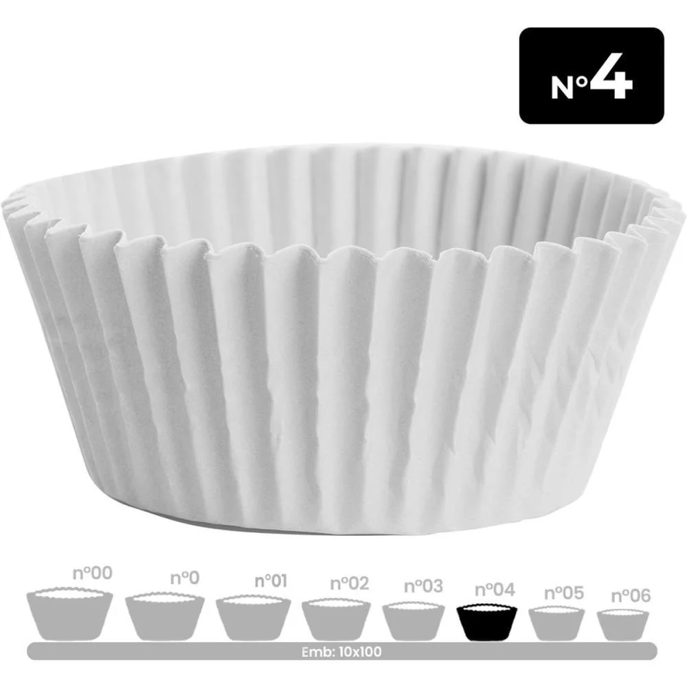 Embalagem Para Doces N.04 Forminha Branca 10Pcx100U Festcolor (Pct.c/10) - imagem 3