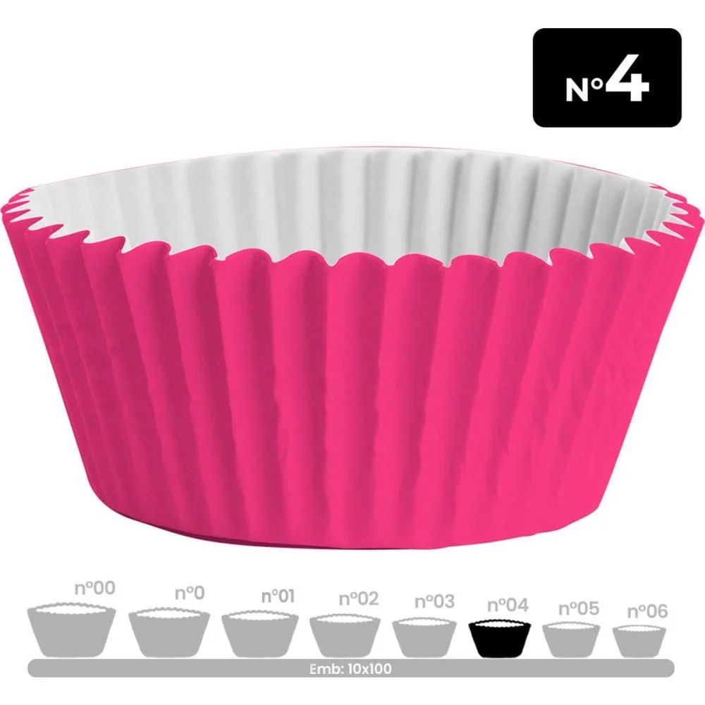 Embalagem Para Doces N.04 Forminha  Rosa10Pctx100Un Festcolor (Pct.c/10) - imagem 4