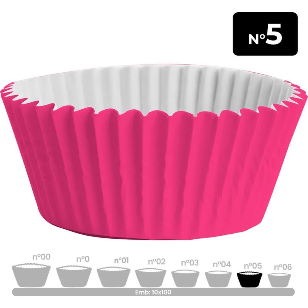 Embalagem Para Doces N.05 Forminha Rosa 10Pctx100Un Festcolor (Pct.c/10) - imagem 2