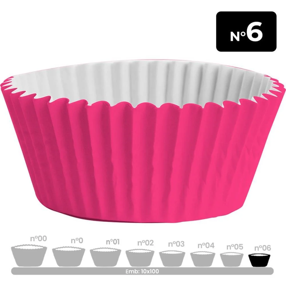 Embalagem Para Doces N.06 Forminha Rosa 10Pcx100Un Festcolor (Pct.c/10) - imagem 2