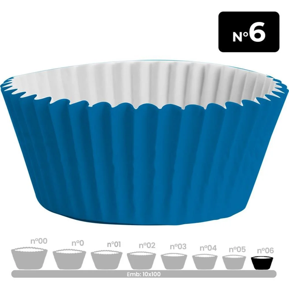 Embalagem Para Doces N.06 Forminha Azul 10Pcx100Un Festcolor (Pct.c/10) - imagem 3
