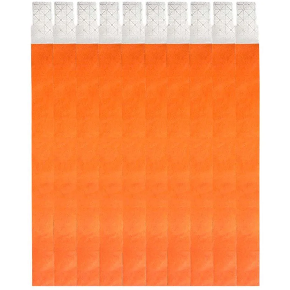 Pulseira Identificacao Laranja Fluor Tyvek Klf Festas (Pct.c/50) - imagem 5